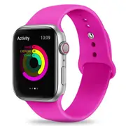 Silicone Apple Watch Band Sport Loop For Apple Watch 38mm Barbie Pink