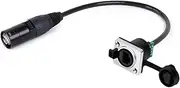 1PC CAT5 8P8C RJ45 Cable RJ45 Male Ether Plug to Female D-Type Panel Mount Ethernet LAN Network Straight Extension Cable(Black,2M)