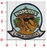 MARINE CORPS HMLA-773 NOMADS DET A EMBROIDERED HOOK & LOOP PATCH