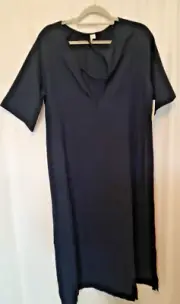 NWT small nordstrom navy dress msrp $65 tunic/long shirt style string neck