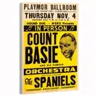 1954 Count Basie Spaniels Playmor Concert Poster or Canvas Home Decor Art Print