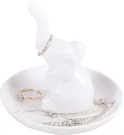 AUTOARK White Elephant Ring Holder Jewelry Tray,Home Decor Accent,Wedding Birthday, AJ-201