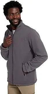 [Mountain Warehouse] Bernard Mens Windproof Fleece - Windproof, Breathable Sweater, Two Pockets, Full Zip Sweatshirt, Elastic Cuffs - Great for Everyday Use & Winter