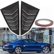 MX Side Window Louvers Fit for Chevy Camaro 2016 - 2022 ABS Window Left/Right Cover in Lambo Style (Matte Black)