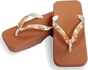 Hajime(一歩) [One Step] [Hajime] Geta Geta Clogs, Soft and Water Resistant, Made of Sponge, 10.6 inches (27 cm), Br/Large Cherry Blossom x Red, Daisakura x Red (Daisakura x Red/27), Daisakura × Red, 27.0 cm