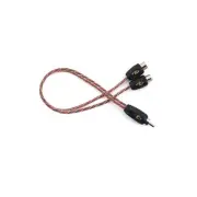 STINGER SI42YF 2-FEMALE & 1-MALE Y ADAPTER TWISTED PAIR RCA INTERCONNECT CABLE