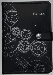Markings By C. R Gibson Red Leatherette Notebook Journal 8.5" x 6" - Goals