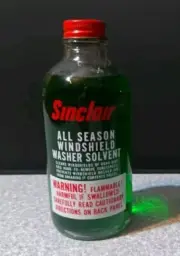 SINCLAIR Windshield Washer Solvent FULL Glass Bottle Refining Co NY