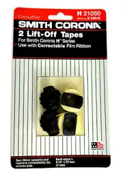 Smith Corona™ Lift Off Tapes use w/ Correctable Film Ribbon (H 21050) 2 pk - New