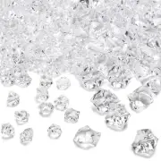 1000pcs Vase Fillers 26mm&16mm Fake Ice Cubes Rocks Acrylic Gems Crystals Roc...