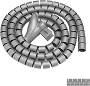 Cable Protector Spiral Wrap Cord Organizer Wire Storage Pipe, Reusable Zip-Up Solution for Home and Office Black 1.5m * 16mm (1.5m*22mm)