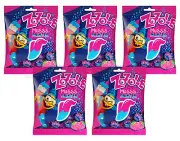 5 x ZOZOLE Tongue Painter Sour Fizzy Filling Raspberry Flavor Candies 75g 2.6oz