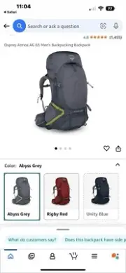 Ospry Atmos AG 65 Medium