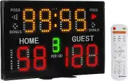 Electronic Basketball Scoreboard, Professional Digital Score Board with Remote W