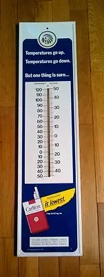 Carlton Cigarettes Metal Sign/Thermometer 28" X 7"