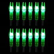 12PCS ID 6.2mm Arrow Nocks Compound Recurve Bow Archery Tails Green LED Lighted