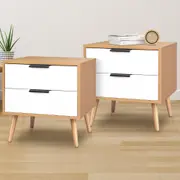ALFORDSON 2x Bedside Table Nightstand Side Storage Cabinet Scandinavian White