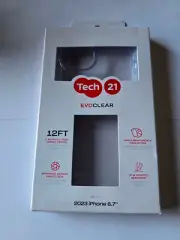 NEW Original Tech21 EVO CLEAR Regular Case for Apple iPhone 15 PLUS in Retail Pk