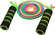 Kids Jump Rope - Anna's Rainbow Rope - Durable Child Friendly Skipping Rope - Exercise Toy for Playground with Lightweight Foam Handles and Vibrant Colors