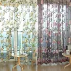 Home Decoration Embroidered Floral Curtains Sheer Curtain Tulle Window Drapes