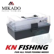 MIKADO H413 Fishing Tackle Box 2 Tray 30 x 17 x 14cm