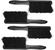INOOMP Fireplace Maintenance Tools 4-Piece Handheld Hearth Brush Set Non-Shedding Bristles Easy Ash Cleanup for Fire Pits Grills and Ovens