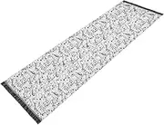 miaozhen Kitchen Rug Fashion Music Score White Washable Non Slip Laundry Room Mat Tassel for Living Room Home Decor tapetes para pasillos Largos