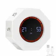 Rechargeable Visual Timer 8 Angle Auto Rotating Screen with Gravity Sensor Digital Timers for Classroom Small Kitchen Timers for Cooking Work Study,White