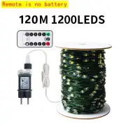 NNEOBA 120M Outdoor LED String Lights Fairy - Warm White | Waterproof Copper Wire