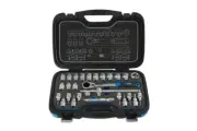 Laser Tools Metric Go Thru Socket Set 1/2"D 28pc Inc Torx And Hex Bits 7054