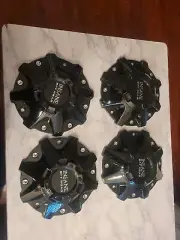 (4) Insane Off-Road Gloss Black/Chrome Logo Wheel Center Caps ER038 310L214-D