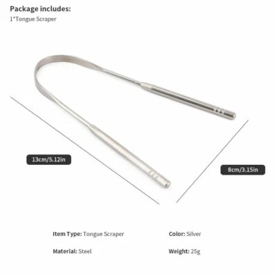 Dental Stainless Steel Tongue Cleaner Scraper Oral Care Breath Sweeper Tools