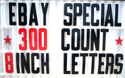 8 INCH FLEXIBLE PLASTIC PORTABLE MARQUEE SIGN LETTERS