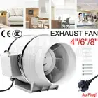 4/6/8" Inch Silent Extractor Fan Duct Hydroponic Inline Exhaust Industrial Vent