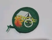 Old System Scouts Australia Target Badge - Green Bushcraft Micro woven