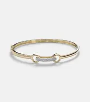 Stone and Strand 14kt gold bangle with diamonds