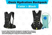 OASIS "BLACK HYDRATION BACKPACK" With 2L Water Bladder Inside