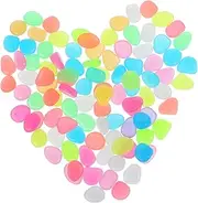 ibasenice 100pcs Luminous Pebbles Walkway Pathway Pebbles Decor Fairy Garden Stone Walkway Pebble Plants Pebble Flower Pot Filler Mini Garden Decorative Stones Fish Rocks Environmental Resin