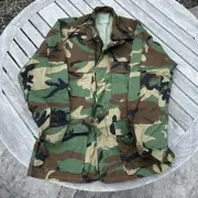 U. S. Army Issue Coat Hot Weather Woodland Camouflage Pattern Combat 100% Cotton