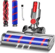 Roller Motorhead Cleaner Head Compatible with Dyson V7 V8 V10 V11 V15 Vacuum Soft and Hard Roller Brush Vacuum Cleaner Brush with LED Light Vacuum Cleaner Accessories for Dyson Carpets and Floor Brush