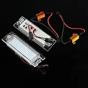 DEMULAX 2X 12V Error Free License Number Lamps Plate Lights, for Opel, for Astra H J Corsa C D Insignia Tigra B Twintop Vectra C Zafira B Car Number Plate Light