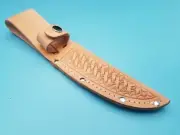 Straight Fixed Blade Natural Vegetable Leather Knife Sheath for Blades up to 4"