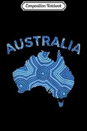 Composition Notebook: Australian Aboriginal Blue Dot Art Map Souvenir Of Australia Journal/Notebook Blank Lined Ruled 6x9 100 Pages