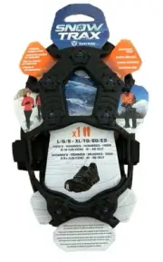 Snow Trax Adjustable Straps Ice Cleats Black Size L/XL