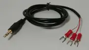 CW Keyer paddle Cable 3 feet 1/4" 6.35mm 1/8" 3.5mm Straight key Morse BUILT