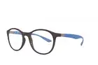 Ray-Ban New Authentic Eyeglasses Italy 51-19-140 LITEFORCE GRAY BLUE 7166 5916