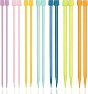 Plastic Knitting Needles 7 Sizes Single Pointed Knit Needle Set (4.0mm to 10.0mm), QLRFFLJOY 14 pcs Colorful Knitting Needles 25cm Short Straight Knitting Needle Kit (9.8 inch)