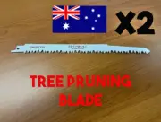 x2 5TPI 240mm Reciprocating Saw Blade Tree PRUNING ROOT Cutting THICK HEAVY DUTY