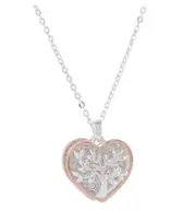 EQLB TREE.OF.LIFE. HEART NECKLACE ROSE GOLD