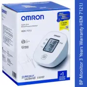 Omron HEM-7121J Blood Pressure Monitor Standard Upper-Arm 3 Years Warranty